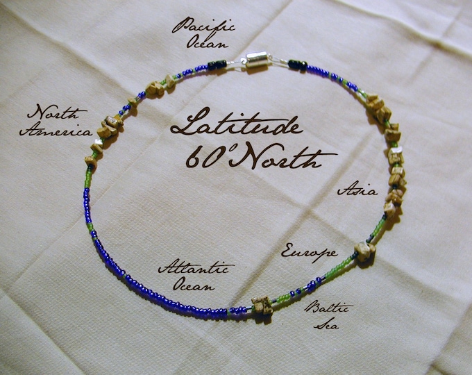 Latitude 60 North Necklace - Distance measured in Beads