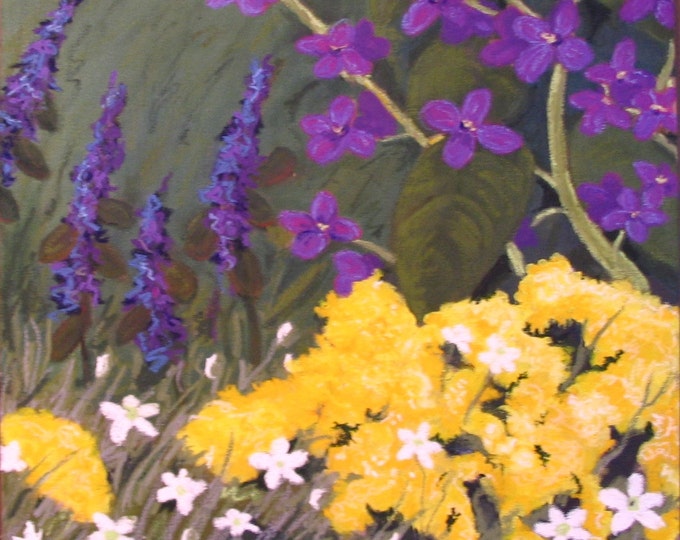 Garden clouds, purple and yellow