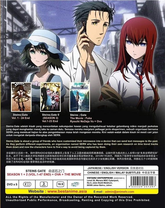 DVD Anime Steins; Gate Complete Series Season 1+2 (volume 1-47) +