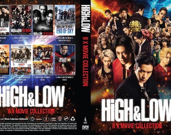 DVD Japanese Series High and Low Movie Collection Movie 1-8