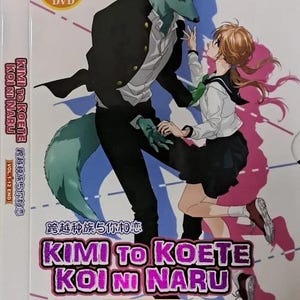 Könnte beinhalten: DVD-Hülle mit Anime-Illustration. Das Bild zeigt eine wolfsähnliche Figur im Anzug und ein Schulmädchen. Der Titel "Kimi to Koete Koi ni Naru" ist zu sehen. Die Hülle ist mit "Original" und "Vol. 1-12 End" gekennzeichnet.