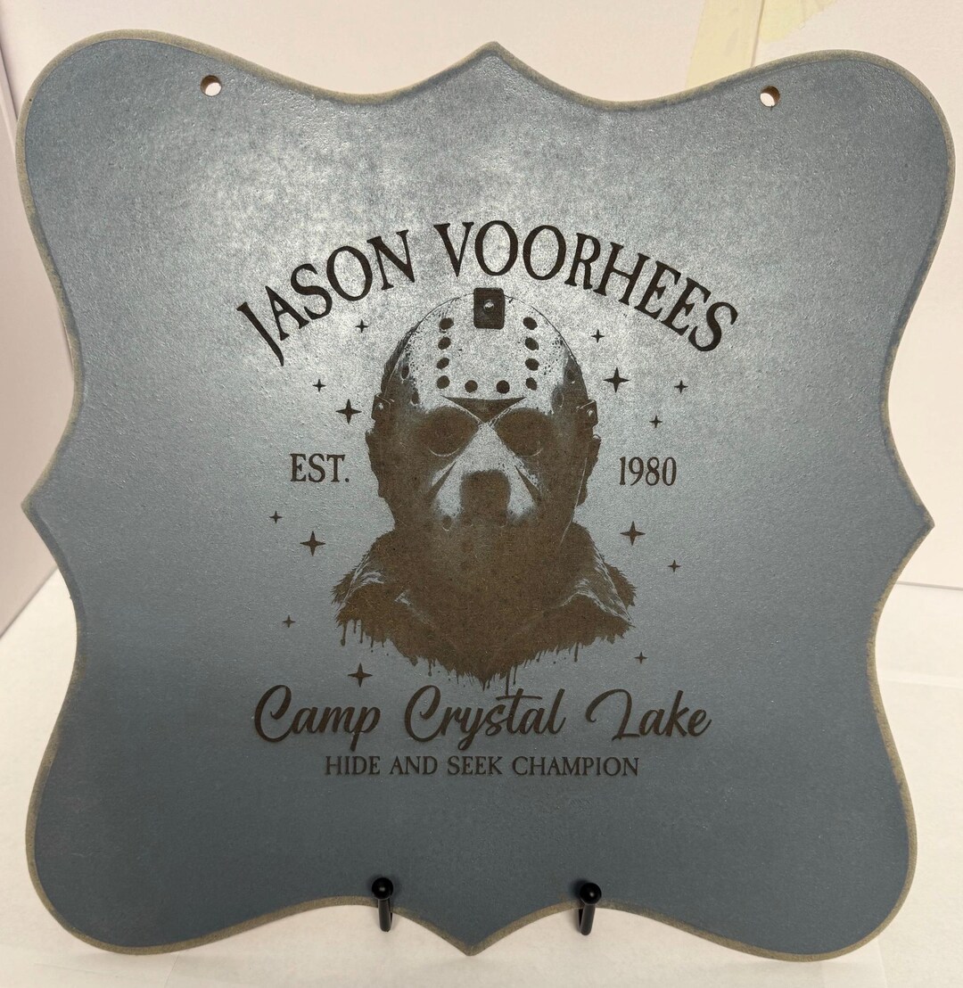 Jason Voorhees Wood Sign: Laser Engraved Friday the 13th Halloween ...