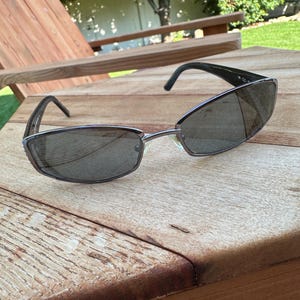 Authentic Valentino Designer Sunglasses – Made in Italy – Black & Silver Rimless with Studded Detail (Prescription Lenses)
