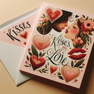 Besos mi amor: Colección de tarjetas románticas