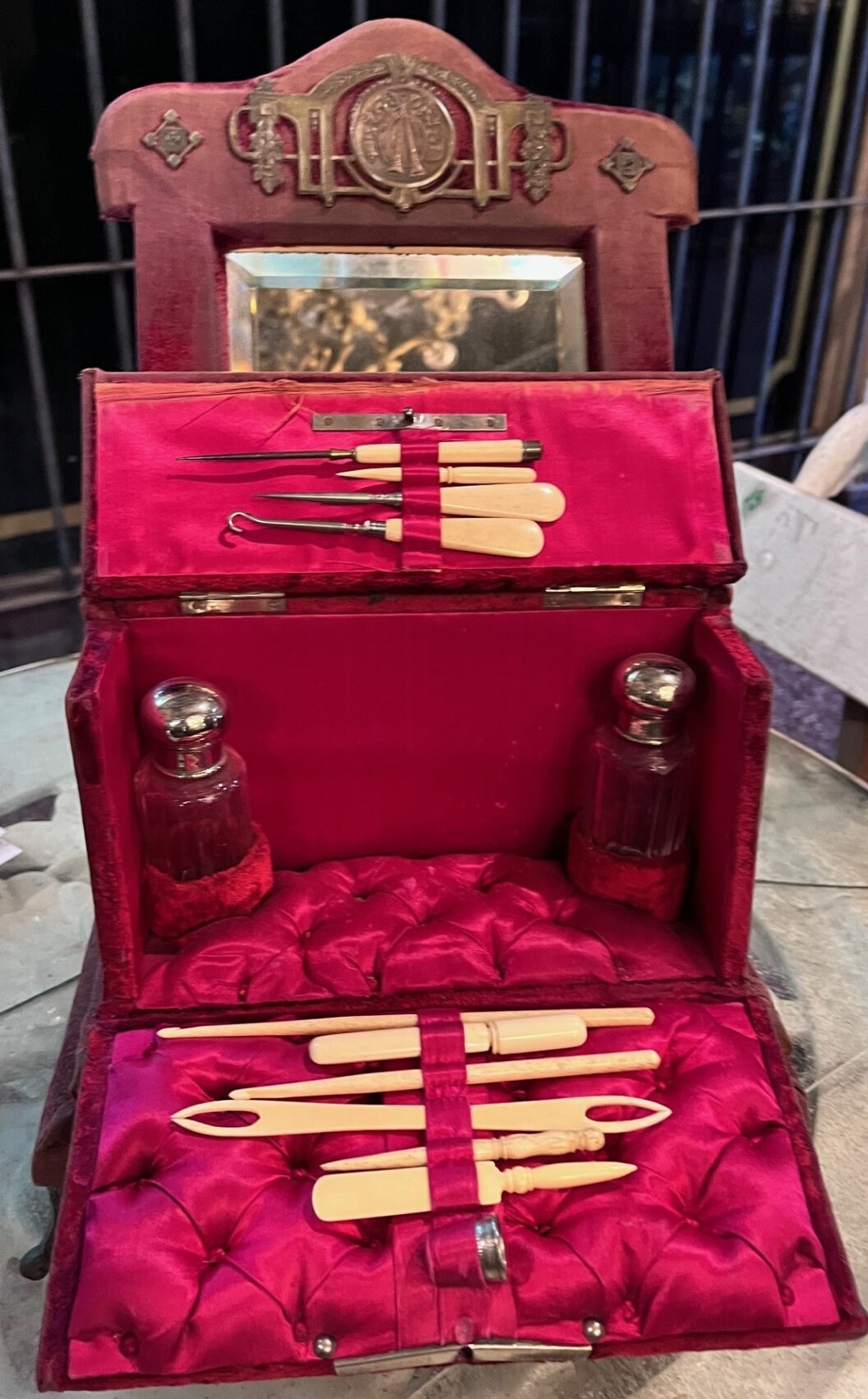 Extraordinary Rare Antique Victorian Vanity Jewelry Sewing Etsy