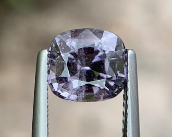 Burma Purple Spinel: 2.77 Ct Cushion Cut, Untreated Gemstone