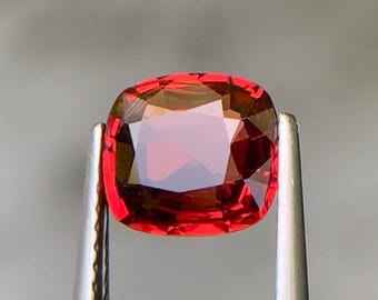 Burma Orange Spinel Gemstone: 1.84 ct Cushion Cut, Untreated Collector's Stone