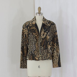 Vintage jungle print jacket Size 14 / Light weight jacket