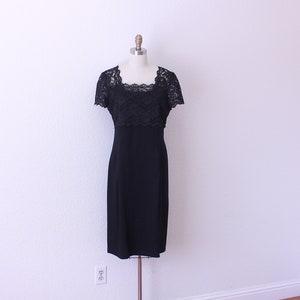 Vintage  Cocktail Dress  in Black With Alercon Lace by Dawn Joy Fashions