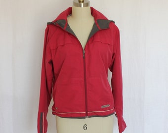 Reebok's women hooded windbreaker jacket size 8