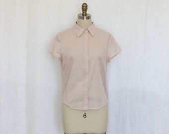 Short sleeves blouse in salmon