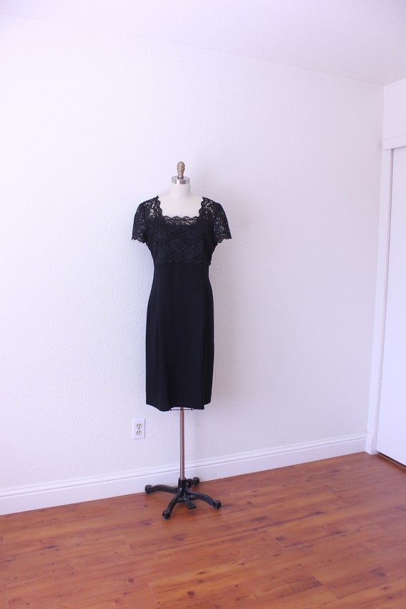 Vintage  Cocktail Dress  in Black With Alercon Lac