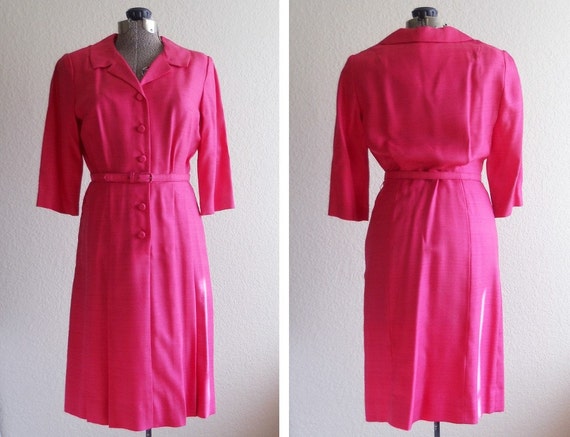 vintage Lordleigh pink linen dress, JUST LOWERED - image 1