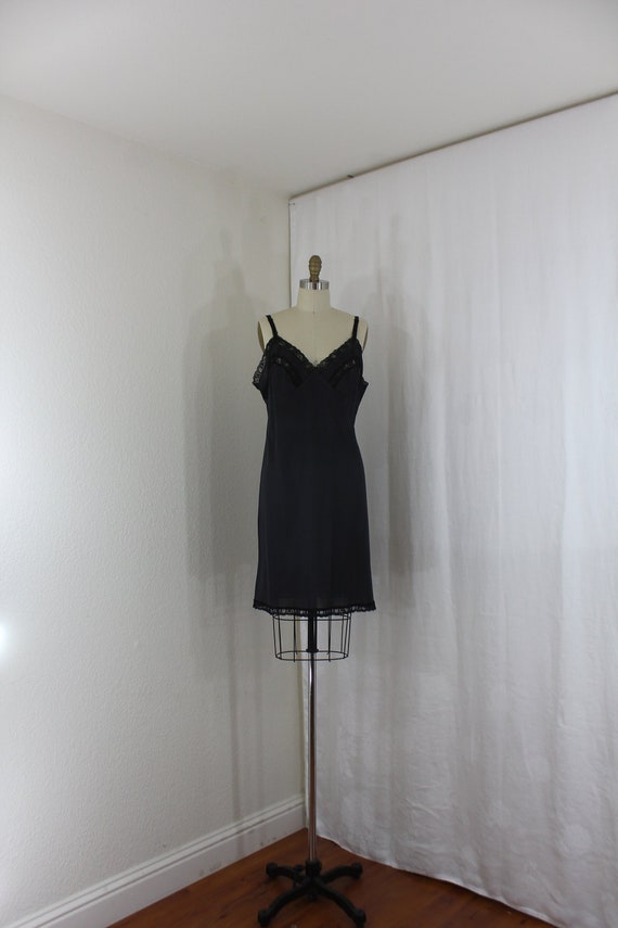 Vintage Black  Full Size slip by Movie Star 1970s - image 1