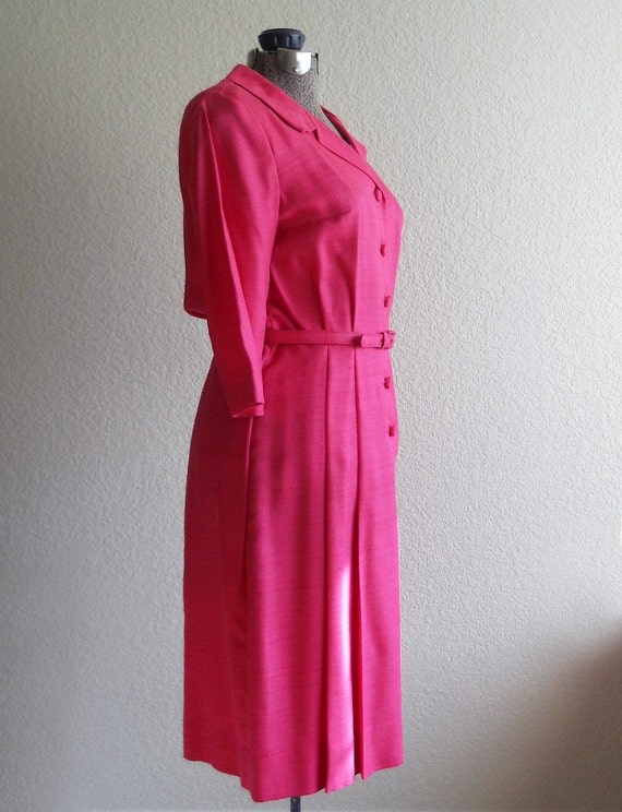 vintage Lordleigh pink linen dress, JUST LOWERED - image 2