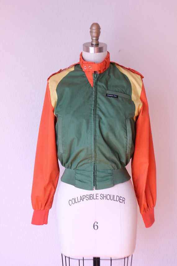 orange members only jacket