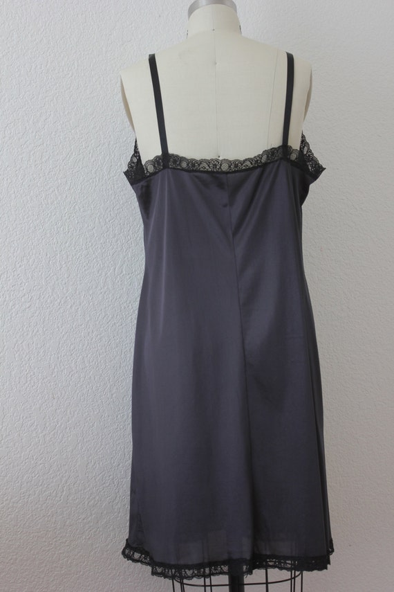 Vintage Black  Full Size slip by Movie Star 1970s - image 4