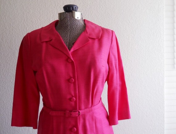 vintage Lordleigh pink linen dress, JUST LOWERED - image 3