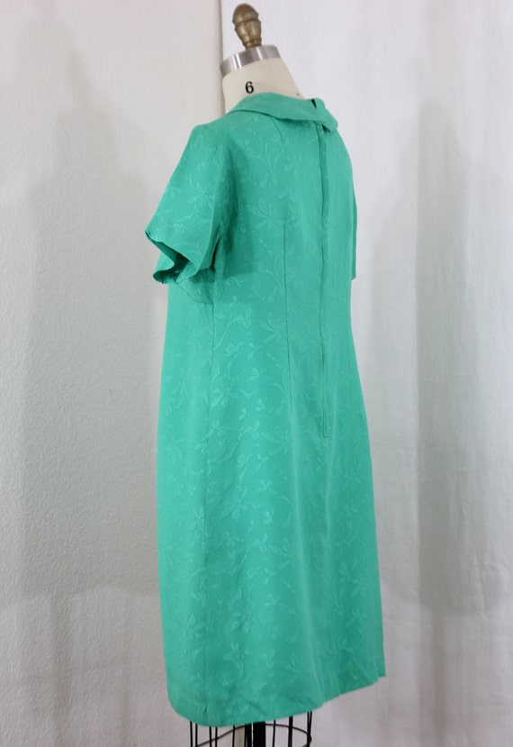 vintage green brocade dress - image 4