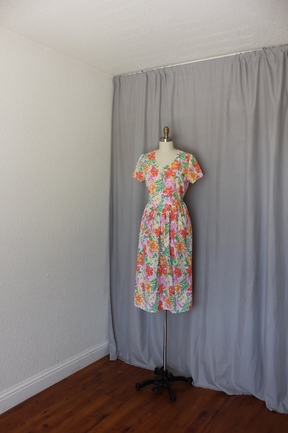 vintage floral dress by Bedford Fiar made in USA