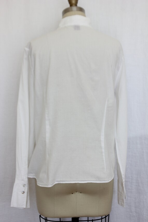 Gloria Vanderbilt white long sleeves blouse size … - image 5