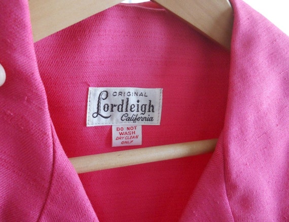 vintage Lordleigh pink linen dress, JUST LOWERED - image 5