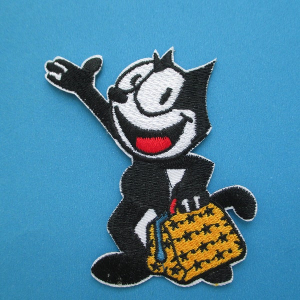 SALE~ Iron-on/ Sticker Embroidered Patch Felix the Cat 3 inch