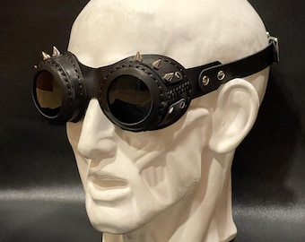 Steampunk Sunglasses - Leather Goggles Cosplay - Burning Man Goggles - Steampunk Goggles - Party Glasses - Cosplay Glasses -Post Apocalyptic