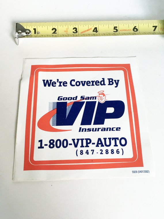 Buy Vintage Good Sam Club Sticker VIP Insurance Window Decal RV Online in  India - Etsy