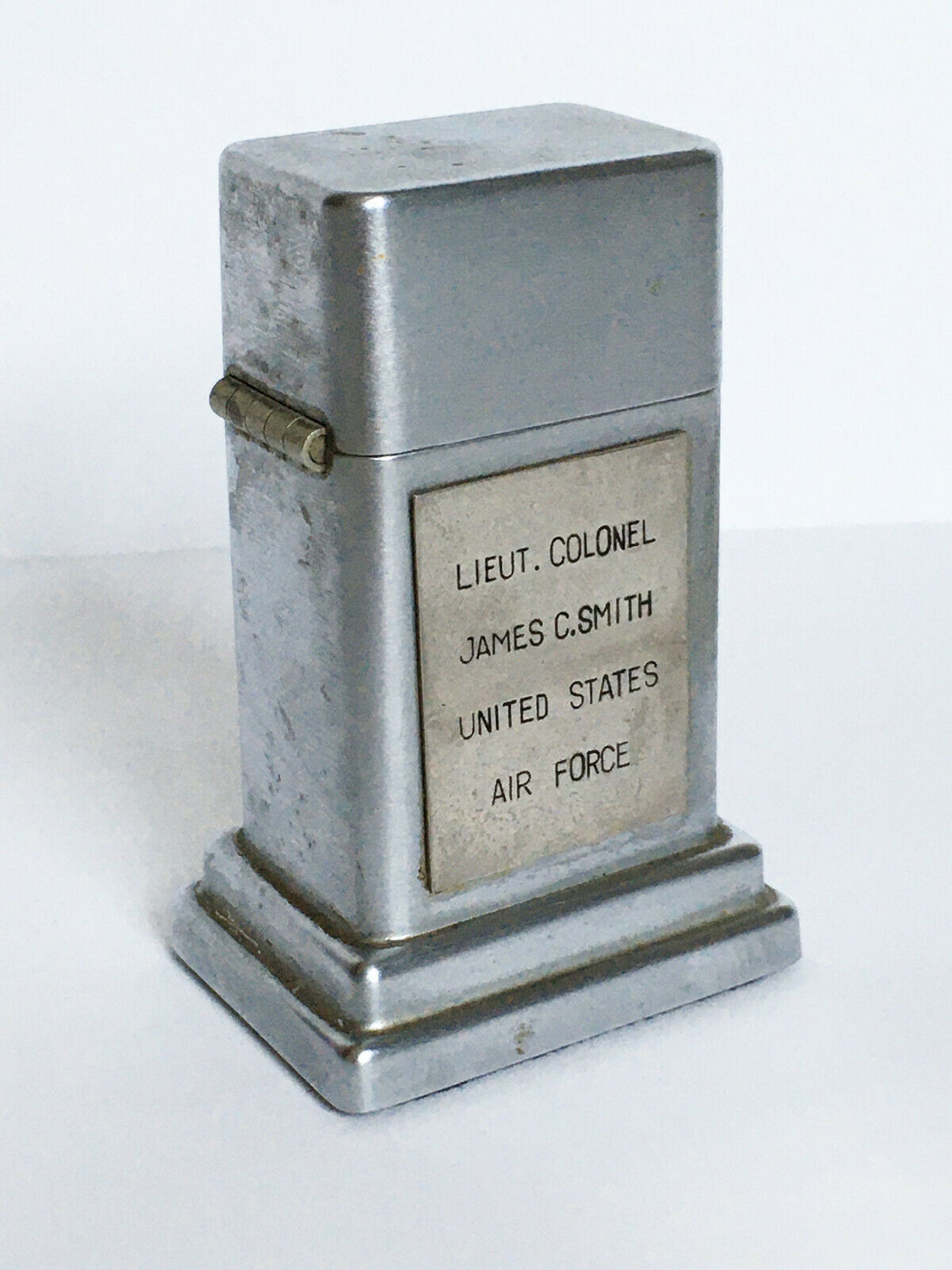 Vintage Antique Zippo Barcroft Table Lighter USAF Air Force