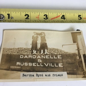 Vintage Antique 1920s 1930s Flappers Dardanelle Russellville Rail Road Arkansas Coal Car