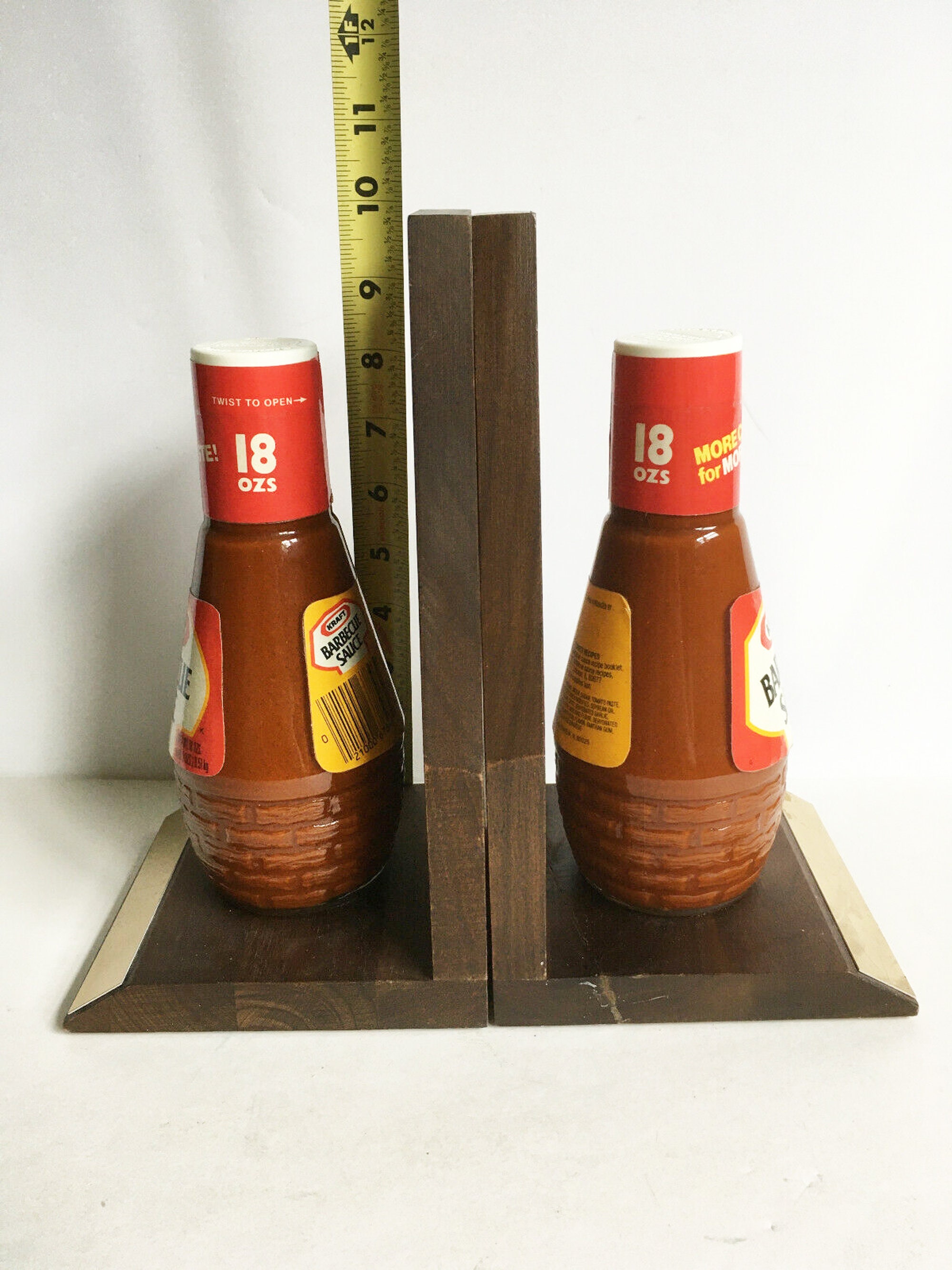 Vintage Original Kraft Barbecue BBQ Sauce Bottle Book Ends Etsy