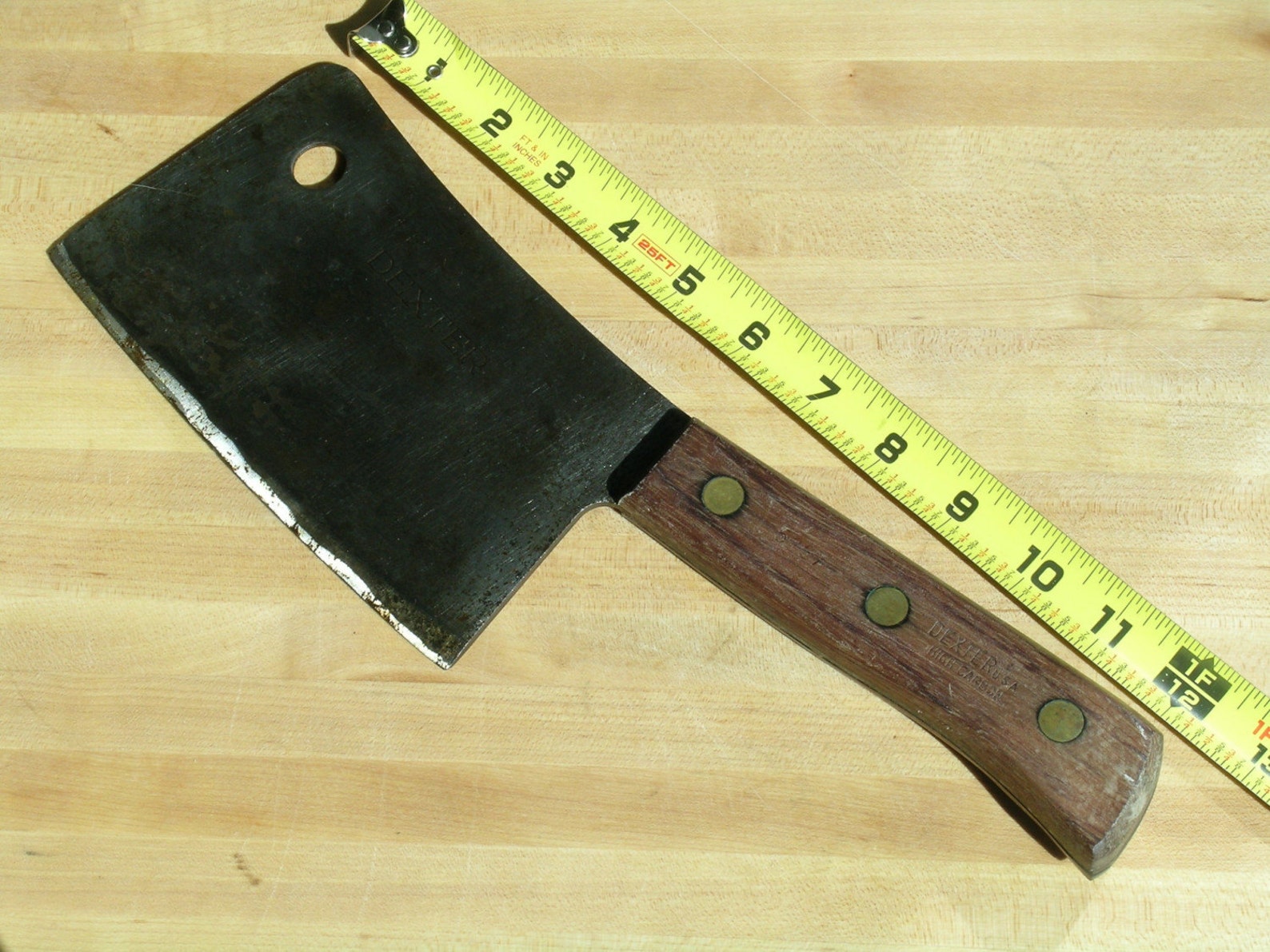 Vintage DEXTER HIGH CARBON STEEL Butcher Meat Chef Cleaver 7 Etsy
