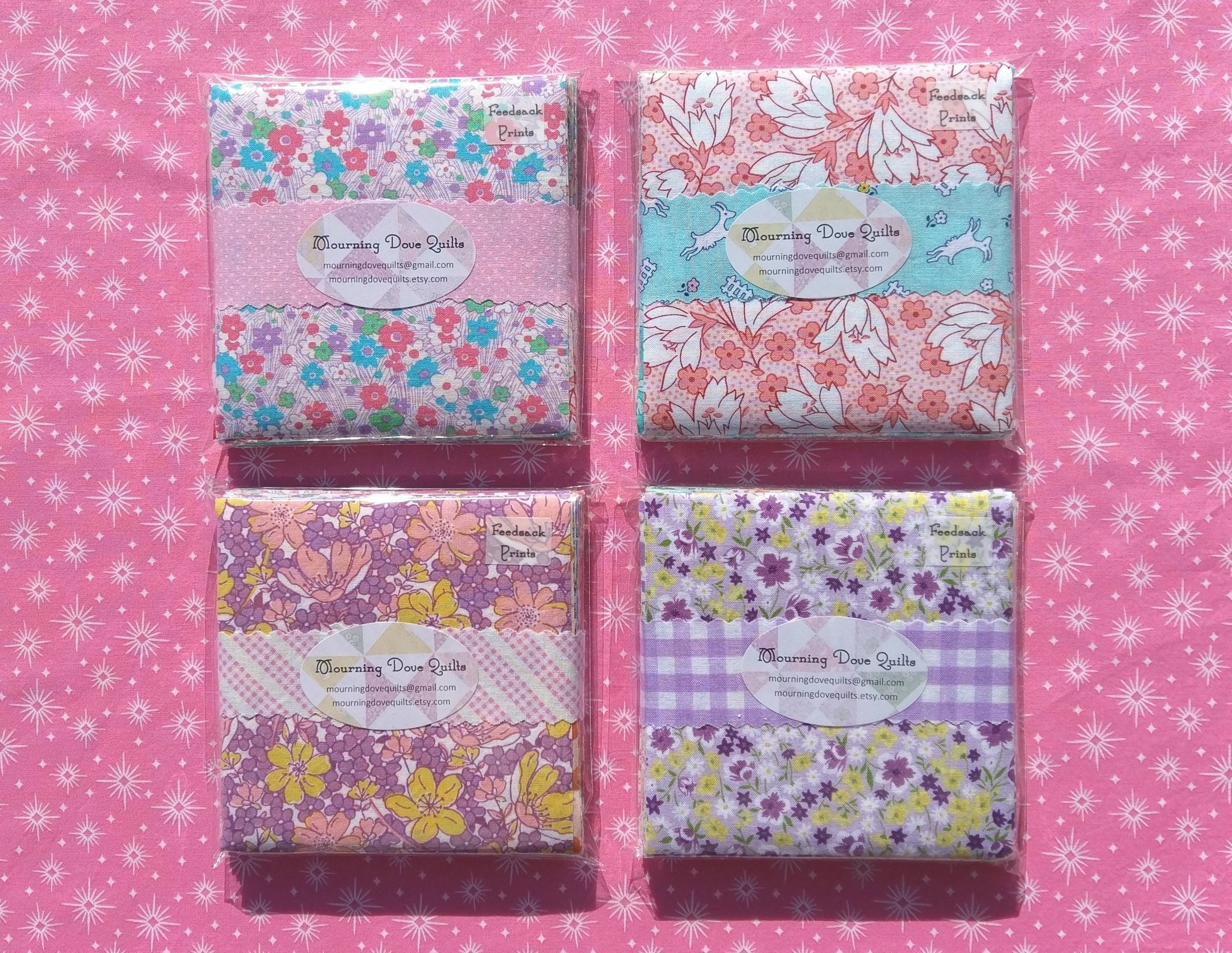 100 4 Antique Calico Reproductions Charms Quilting Squares