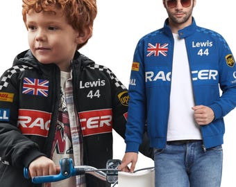 Formula 1 RACER Fan Jacket - Kids and Adults Jacket- F1 Fans - Birthday Gift - Add your Name, Number Flag etc. Free Customization Available