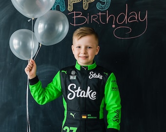 Custom Racing Suit - Formula 1 Style, Personalized Name & Flag
