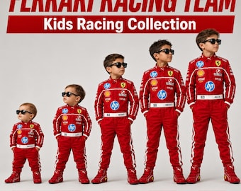 Ferrari Kids Racing Suit, Custom Name Motorsport Outfit