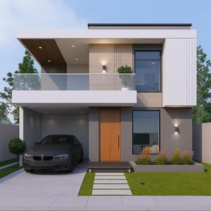 23x33 Feet House Plan PDF | 7x10 Meter 4 Bedroom 3 Bathroom Flat Roof Modern Home Design | Small House Blueprint & CAD Files