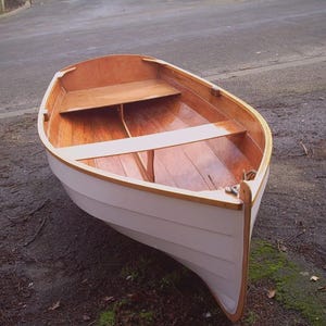 DIY Boat Plans – 8ft Wooden Dinghy | Row, Sail  Motor | Full-Size Patterns & Instructions