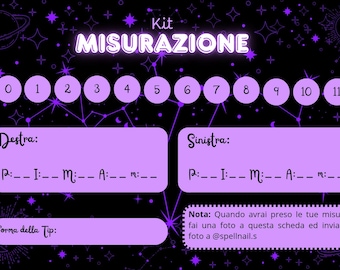 Kit di Misurazione Press on, olio cuticole, kit di applicazione, spingi cuticole