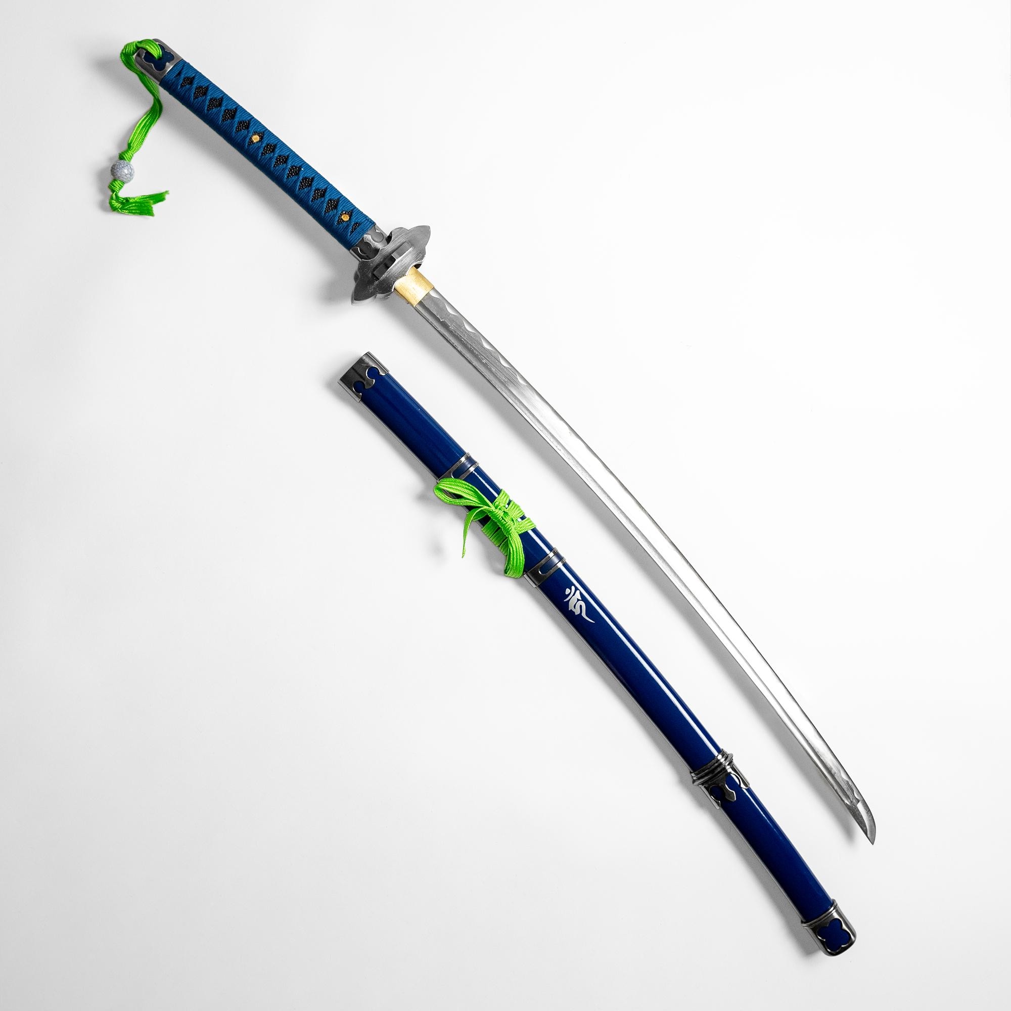 装飾的な青い刀とケース 装飾的な青い刀とケース