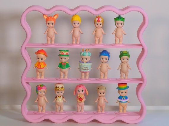 Wavy Sonny Angel Display House with Feet Stands - Pink