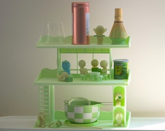 Smiski Display Matcha Station Shelf - Pastel Mint
