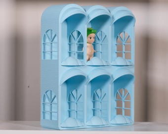 Blue Sonny Angel Hotel Display Case 6 Rooms