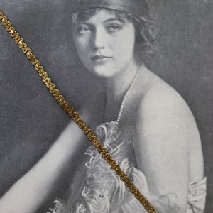 Antique French Flapper 1920s Metallic Trim