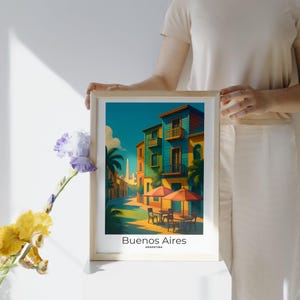 Buenos Aires Digital Print – Vibrant Argentina Wall Art, La Boca-Inspired Poster, South American Cityscape, Instant Download