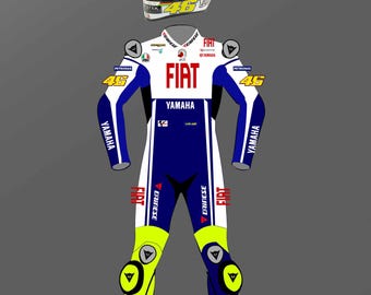 Imagem digital para o design 1/12 Valentino Rossi 2009 Valencia, pronta para impressão.