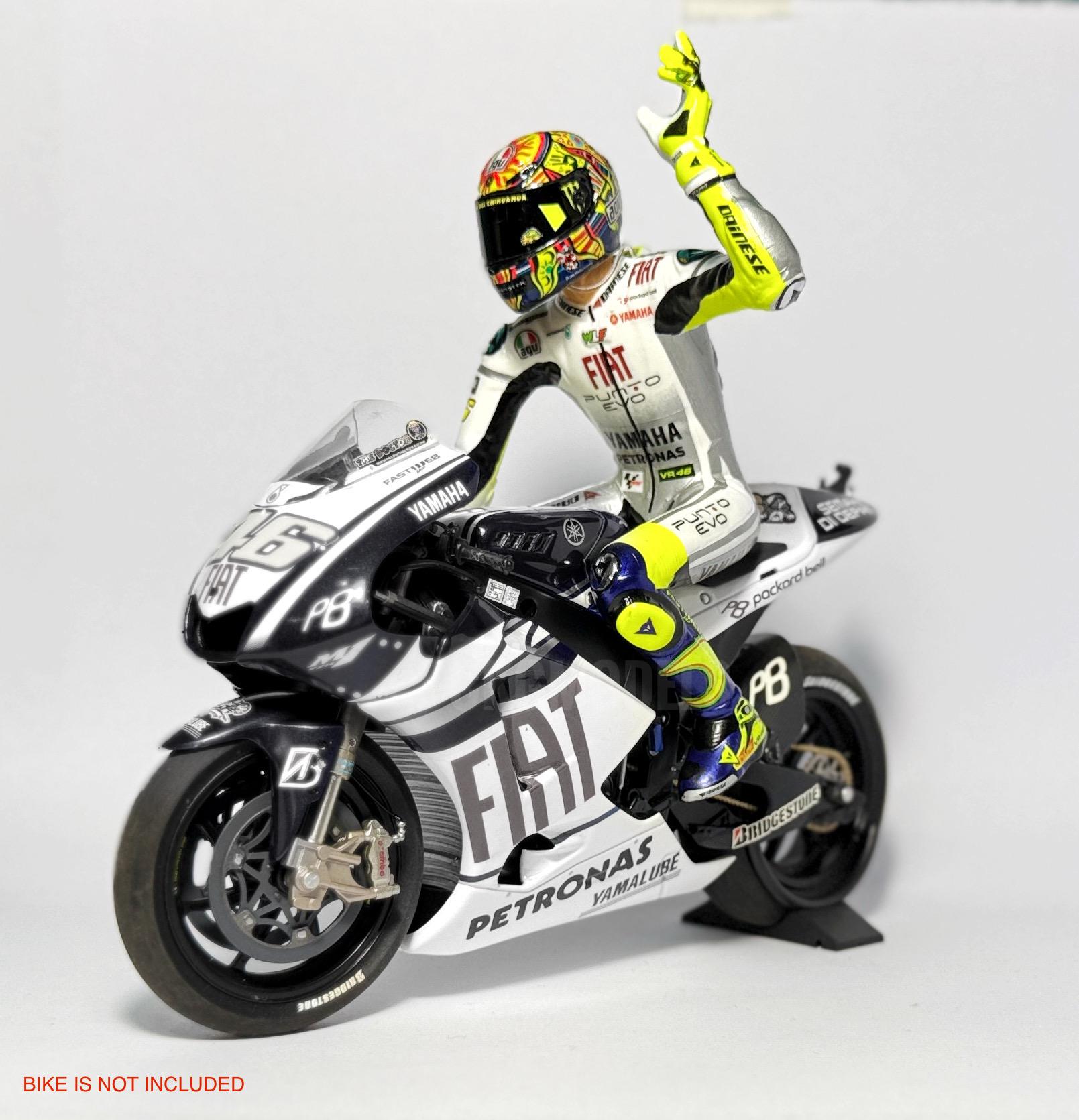 MINICHAMPS Figurine Valentino Rossi – Édition Course 2006, échelle 1:12, Pour Collectionneurs Adultes, Non Articulée, Multicolore
