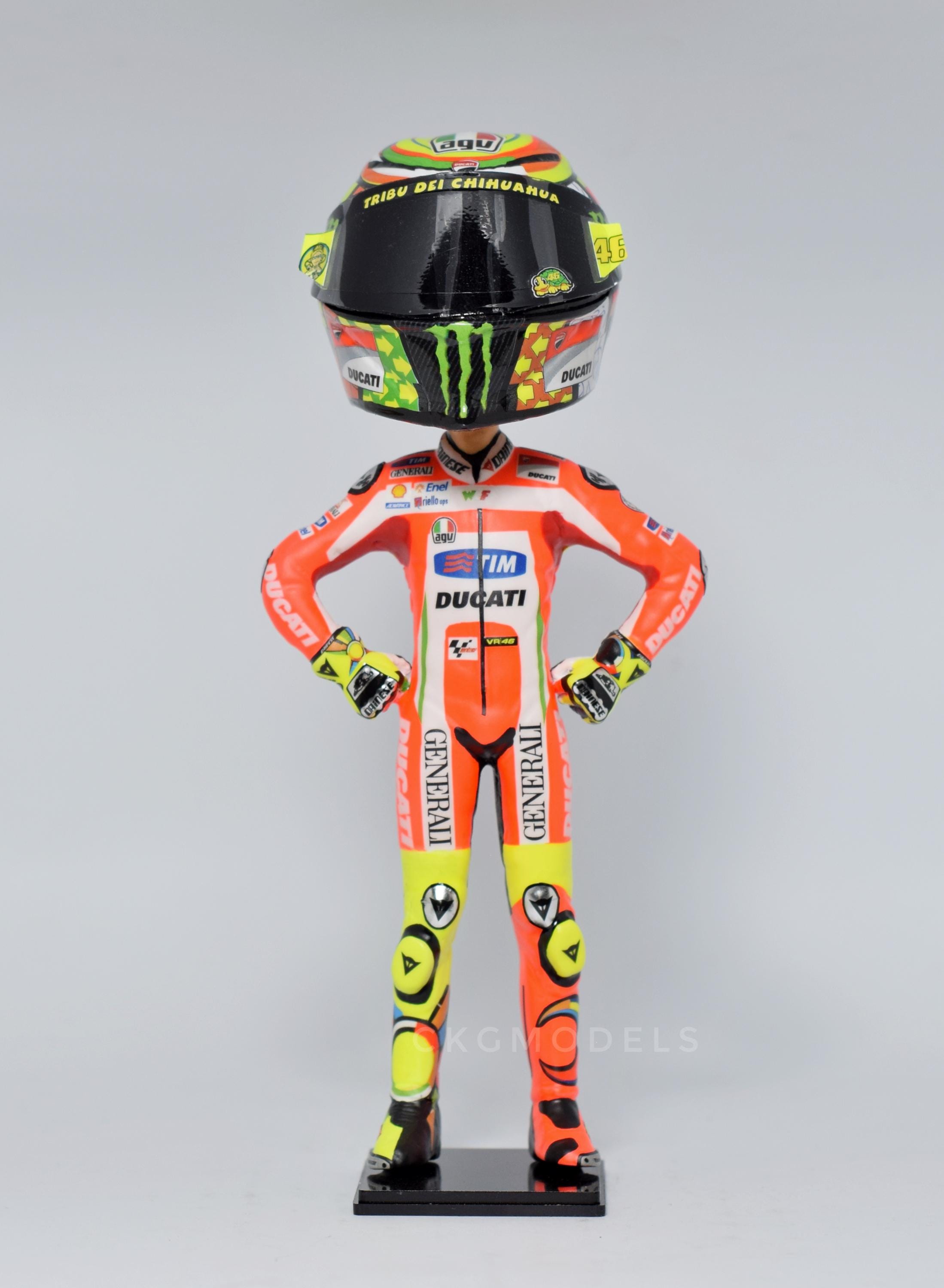 1/12 Scale Motogp Figure Valentino Rossi Standing Pose 2012 (big