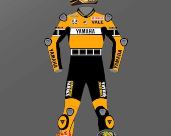 Imagem digital para figura 1/12 Valentino Rossi Laguna Seca 2005 pronta para impressão